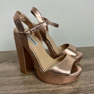 Steve Madden Rose Hold Gonzo Platform Block High Heels Women Size 7